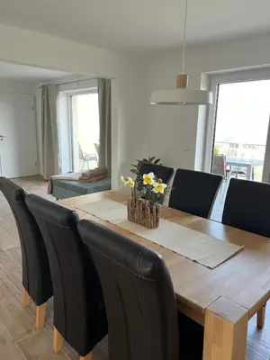 Ein Sitzbereich in der Unterkunft Haus mit Aussicht