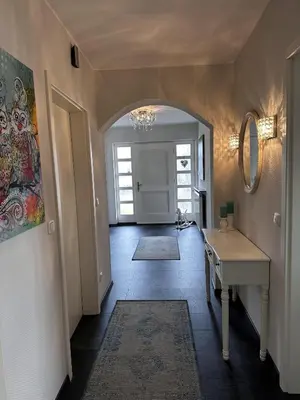 Ein Bett oder Betten in einem Zimmer der Unterkunft Ferienwohnung Saarglück