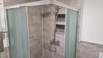 Ein Badezimmer in der Unterkunft Ruhiges Stadthaus in Bingen am Rhein