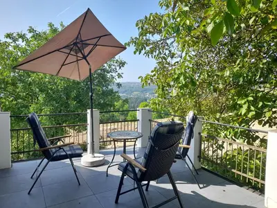 Ein Balkon oder eine Terrasse in der Unterkunft Eifel Panorama