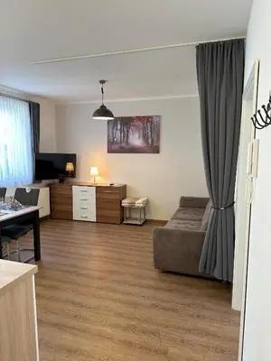 Ein Sitzbereich in der Unterkunft Helenes Ferienwohnung