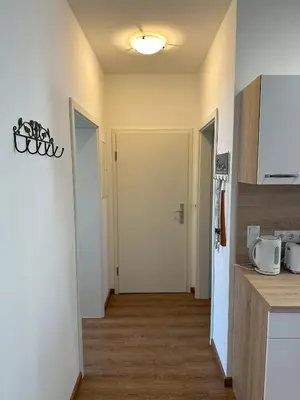 Küche/Küchenzeile in der Unterkunft Helenes Ferienwohnung