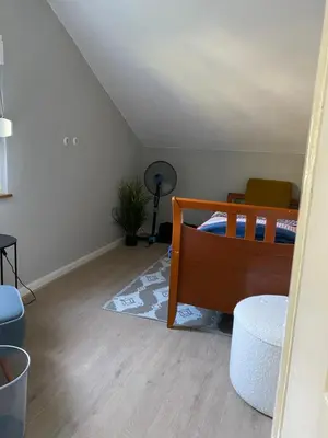 Ein Bett oder Betten in einem Zimmer der Unterkunft Ferienhaus Alfbach