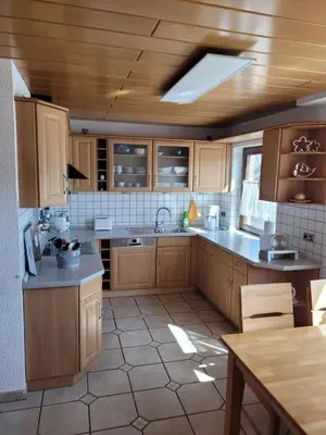 Küche/Küchenzeile in der Unterkunft Ferienwohnung Burg- und Moselblick