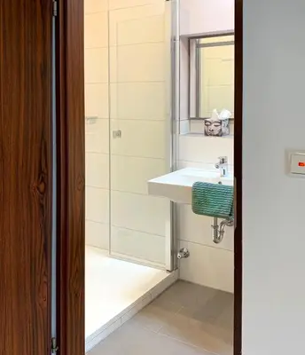 Ein Badezimmer in der Unterkunft Moselbleibe Mainzer