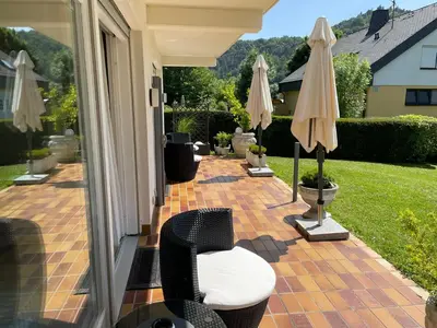 Ein Garten an der Unterkunft Ferienwohnungen Lohmann