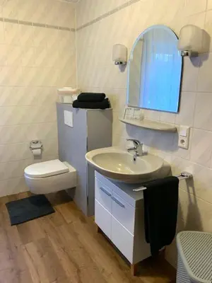 Ein Badezimmer in der Unterkunft Quellenweg