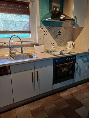 Küche/Küchenzeile in der Unterkunft Ferienwohnung Thielen