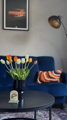 Ein Sitzbereich in der Unterkunft NBRingNest - Ferienhaus am Nürburgring in Adenau
