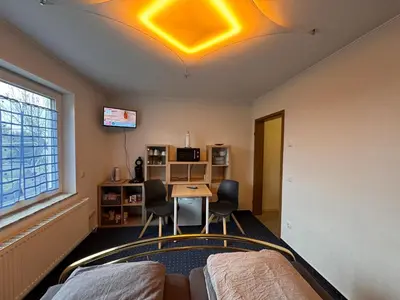 TV/Unterhaltungsangebot in der Unterkunft Haus Mia Low Budget Apartment