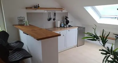 Küche/Küchenzeile in der Unterkunft Ferienwohnung Vulkaneifel