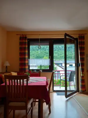 Ein Balkon oder eine Terrasse in der Unterkunft Ferienwohnung Götz