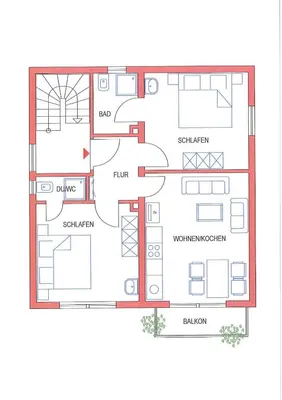 Grundriss der Unterkunft Ferienwohnung Götz