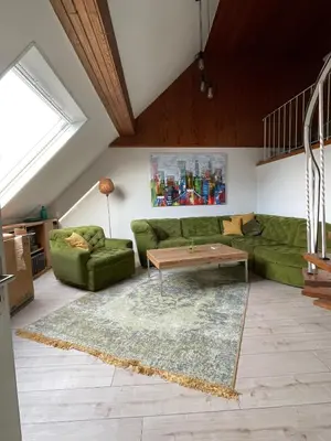 Ein Sitzbereich in der Unterkunft Ferienwohnung Körnernest