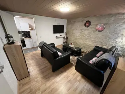 Ein Sitzbereich in der Unterkunft Silvaner
