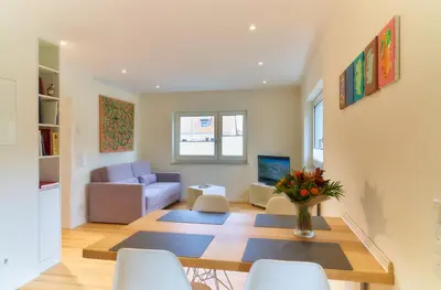 Ein Sitzbereich in der Unterkunft Oberhausen an der Nahe LIEBLINGSORT - Ferienappartements
