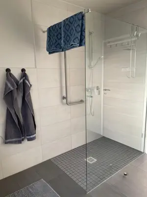 Ein Badezimmer in der Unterkunft Ferienwohnung Zum Preußensteig I max 3 Gäste
