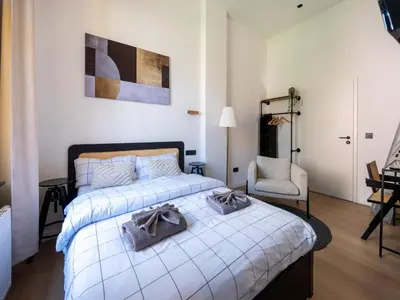 Ein Bett oder Betten in einem Zimmer der Unterkunft Apartment in Koblenz near Deutsches Eck