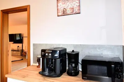 Küche/Küchenzeile in der Unterkunft Ferienwohnung Soonwaldblick
