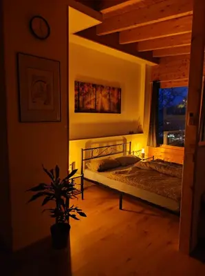 Ein Bett oder Betten in einem Zimmer der Unterkunft Ferienwohnung Frida