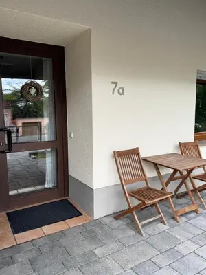 Ein Patio oder anderer Außenbereich in der Unterkunft Ferienwohnung 