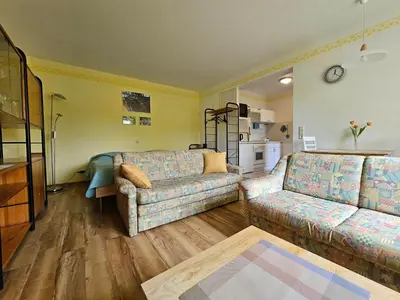 Ein Sitzbereich in der Unterkunft Ferienwohnung Köhler Heymann