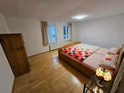 Ein Bett oder Betten in einem Zimmer der Unterkunft Doppelhaushälfte Naturglück