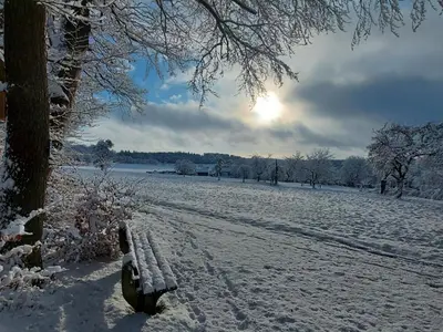 Doppelhaushälfte Naturglück im Winter