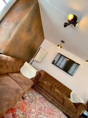 Ein Sitzbereich in der Unterkunft Ferienhaus Dudeldorf