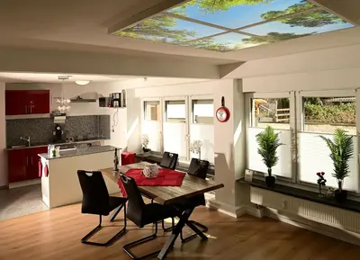 Küche/Küchenzeile in der Unterkunft Ferienwohnung Balduin