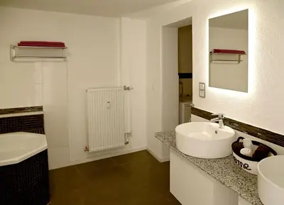 Ein Badezimmer in der Unterkunft Ferienwohnung Balduin