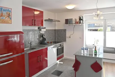 Küche/Küchenzeile in der Unterkunft Ferienwohnung Balduin