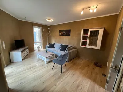 Ein Sitzbereich in der Unterkunft Haus Mara