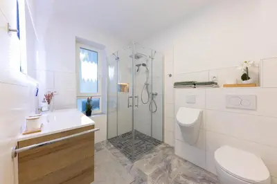 Ein Badezimmer in der Unterkunft Ferienwohnung Sarah für 6 Gäste