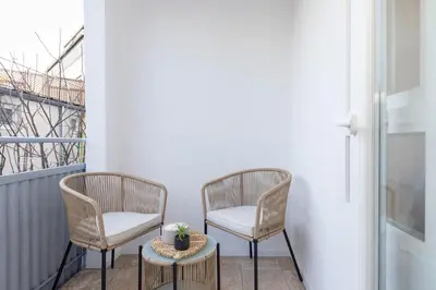 Ein Balkon oder eine Terrasse in der Unterkunft Ferienwohnung Sarah für 6 Gäste