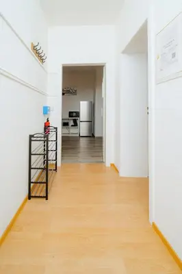 Küche/Küchenzeile in der Unterkunft Koblenz Metternich Apartment, perfekt für 4