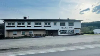 Das Gebäude in dem sich die Pension befindet