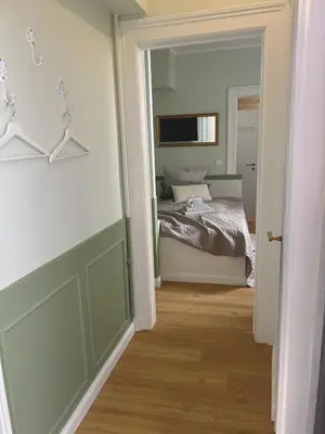 Ein Bett oder Betten in einem Zimmer der Unterkunft Bar'n'Bed in der schönen Koblenzer Altstadt