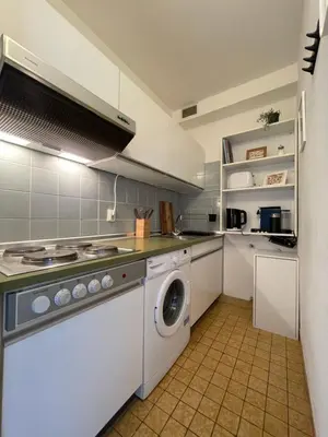 Küche/Küchenzeile in der Unterkunft Loreleyblick-Ferienwohnung am Rheinsteig - Natur und Aussicht