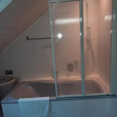 Ein Badezimmer in der Unterkunft Ferienwohnung mit Rheinblick 2-4 Personen