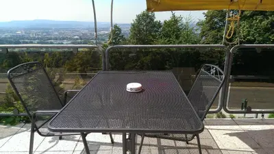 Ein Balkon oder eine Terrasse in der Unterkunft Humboldtruh