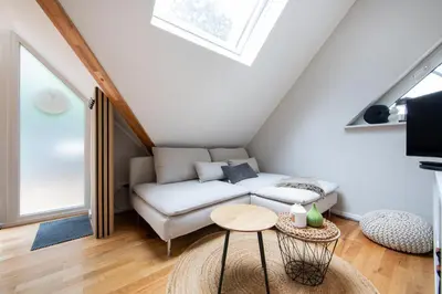 TV/Unterhaltungsangebot in der Unterkunft Kleiner Glücksort, Appartement