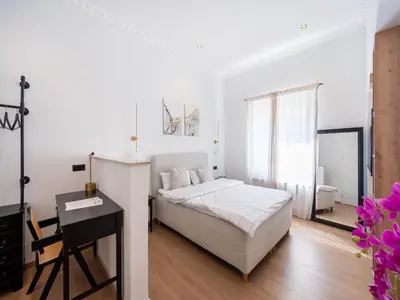 Ein Bett oder Betten in einem Zimmer der Unterkunft Apartment in Koblenz near Deutsches Eck