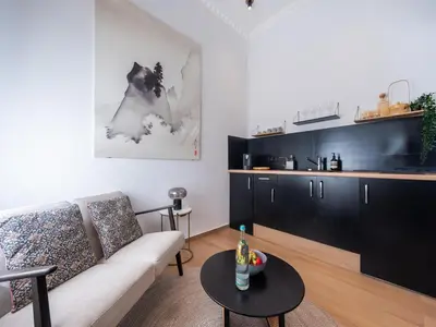 Ein Sitzbereich in der Unterkunft Apartment in Koblenz near Deutsches Eck