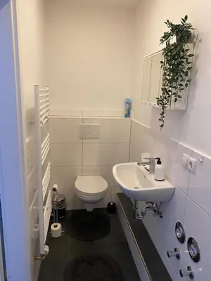 Ein Badezimmer in der Unterkunft Terrassenwohnung für 2 im Herzen Andernachs