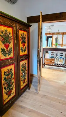 Ein Bett oder Betten in einem Zimmer der Unterkunft Ferienwohnungen Otus