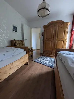 Ein Bett oder Betten in einem Zimmer der Unterkunft Eifel-FeWo by Eva Kröll