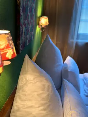 Ein Bett oder Betten in einem Zimmer der Unterkunft Lesura Ferien- Apartment