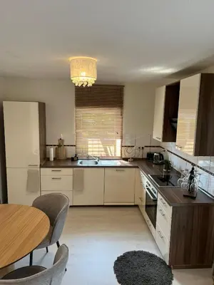 Küche/Küchenzeile in der Unterkunft Ferienwohnung Hügel Blick