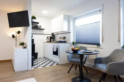 Küche/Küchenzeile in der Unterkunft Schöne Ferienwohnung im Simmern